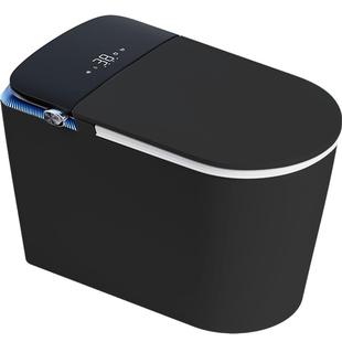 黑色轻智能马桶全自动翻盖无水压限制一体枪灰色泡沫盾家用坐便器