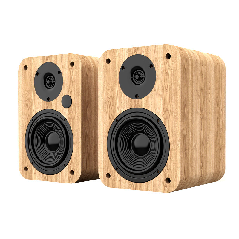 BESTISAN有源书架音箱4寸2.0木质音响发烧级HIFI桌面电脑蓝牙音箱