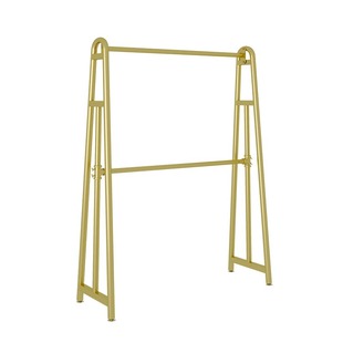 双层服装店展示架落地式挂衣架奶油风简约男女童装饰陈列龙门货架