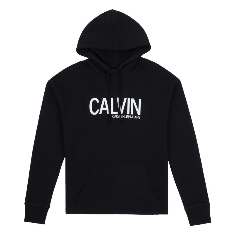 新款Calvin Klein/凯文克莱CK卫衣女装休闲连帽套头长袖帽衫集货