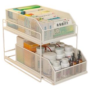 多层药箱抽屉式透明药物收纳盒家庭装大容量药品柜分类家用分层架