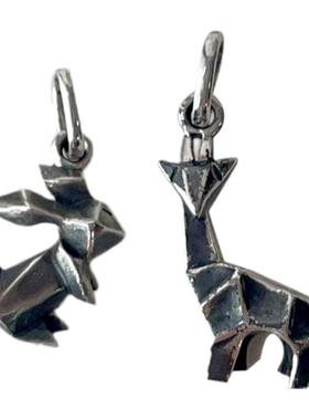 复古做旧十字架吊坠s925银