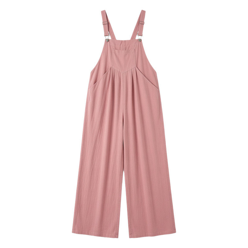 Casual button loose strap jumpsuit    休闲纽扣宽松背带连体裤