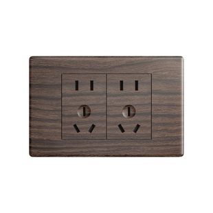 TEP国际电工开关插座118型木纹三联五孔四位六九孔二十孔家用拨杆