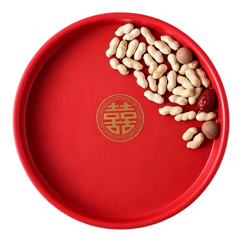 网红喜字大号婚礼干果盘