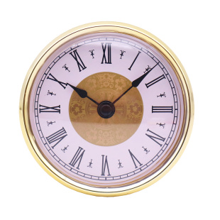 石英钟头简约diy客厅装饰插入时钟配件镶嵌式圆形水晶座钟钟胆