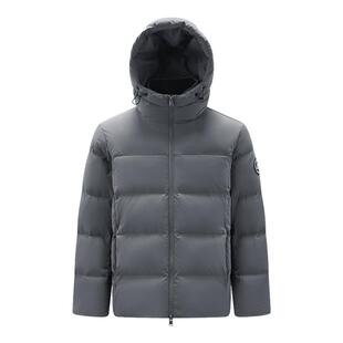 森马羽绒服男冬季90绒子防风三防外套2025新款户外通勤连帽面包服