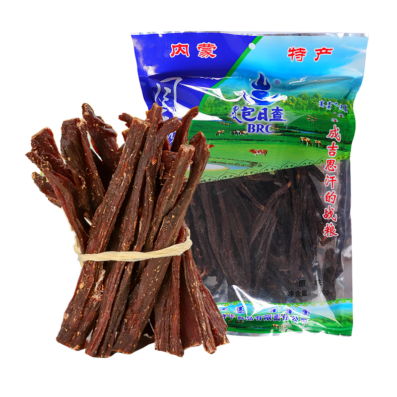 包日查官方旗舰店超干风干特干手撕牛肉干内蒙古特产原味零食小吃