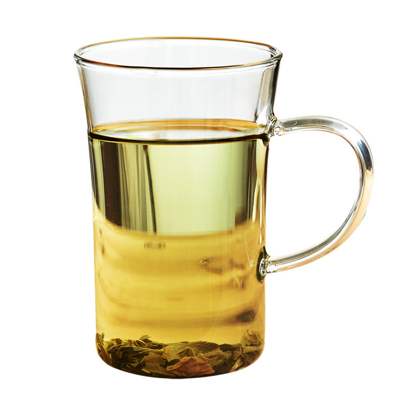 玻璃杯子家用耐热水杯茶杯加厚花茶杯茶具无色透明简约喝水杯无盖