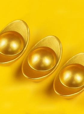 元宝摆件小号实心招财进宝工艺品中式家居客厅玄关装饰品桌面摆设