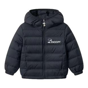 史努比儿童轻薄羽绒服2025新款冬季白鸭绒保暖男女童校服神器外套
