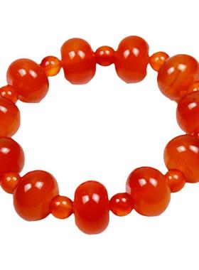 天然女士算盘珠红玛瑙手串