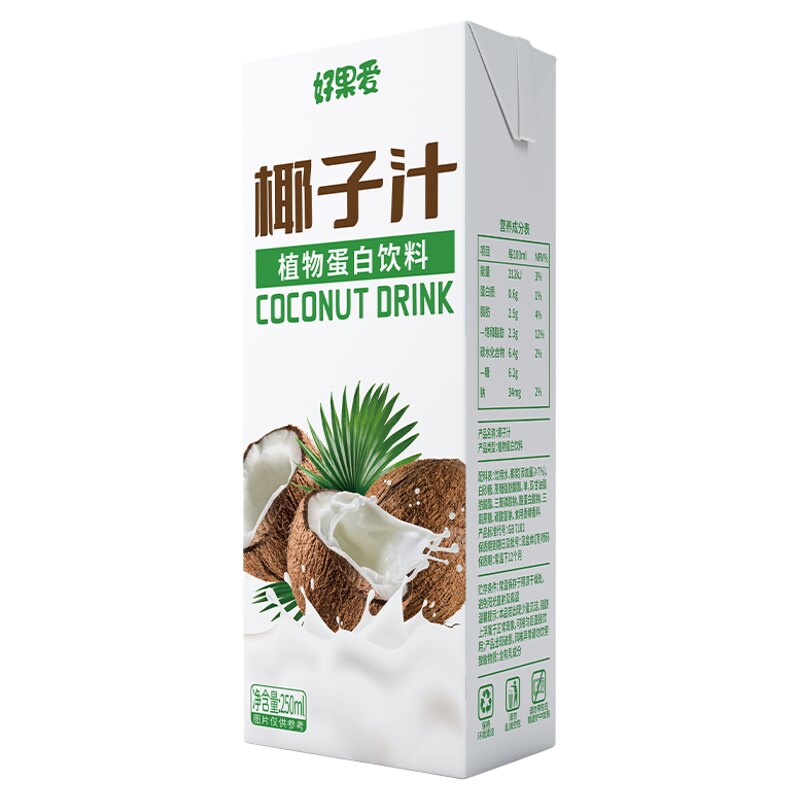 好果爱椰子汁早餐奶椰汁10盒椰奶