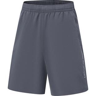 李宁短卫裤男款夏26新款健身跑步短裤速干黑色短裤宽松针织运动裤