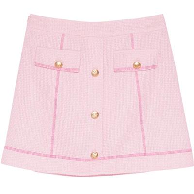 revan设计师短裙俏皮粗花呢