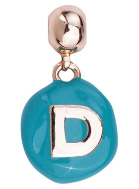 LAZYSURI懒苏芮 DIY系列 糖豆字母项链珐琅女款时尚多彩设计师款