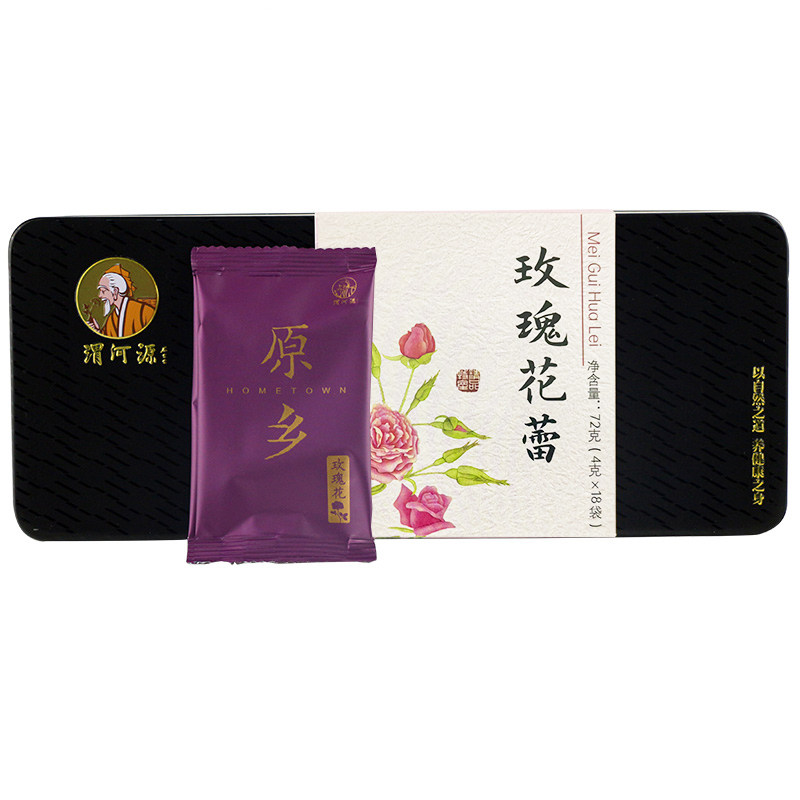 渭河源玫瑰花茶兰州永登特产苦水玫瑰茶叶72g铁盒装礼盒 干玫瑰