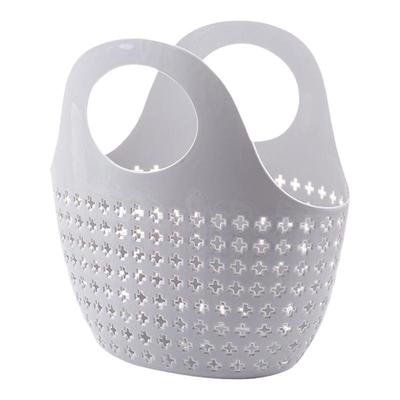 T学生宿舍澡堂洗澡篮子手提浴室可爱收纳筐洗漱用品沐浴蓝收纳篮