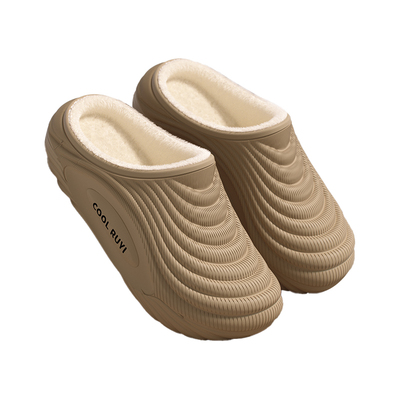 2025新款加绒保暖厚底棉拖潮流男士冬季居家防滑舒适外穿棉拖鞋女