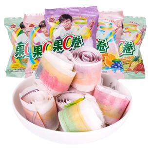优卡果c卷多口味儿童小零食橡皮糖软糖酸甜果汁Q糖果qq糖过年年货