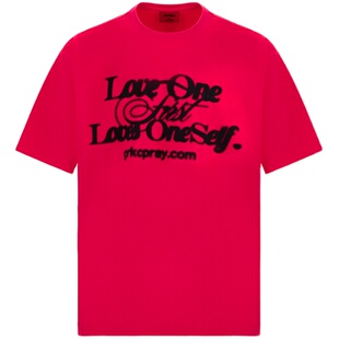 GRKC吉尔卡克 晕染标语短袖字母印花短袖潮牌情侣上衣夏季新品