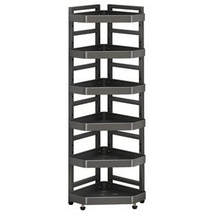 卫生间置物架落地多层洗手间三角储物收纳架子家用浴室转角置物架