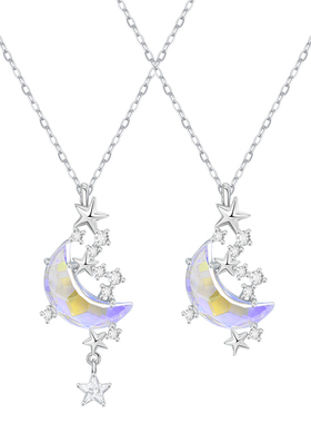 写：闺蜜项链银轻奢小众设计吊坠