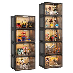 手办展示柜积木高达透明玩具盒模型摆件装饰品英港适用乐高收纳架