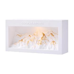 日照金山无火高级香薰雪山扩香石卧室夜灯新年送女生节日礼物礼盒