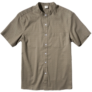 爸爸夏装短袖衬衫中老年人男装中年老爸夏季衬寸衣爷爷老人衣服男