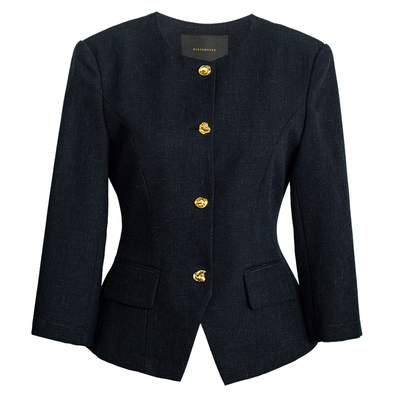 罗衣时尚干练修身短款西装外套