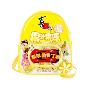 喜之郎书包果冻乳酸钙果汁味600g大礼包双肩背包出游儿童解馋零食