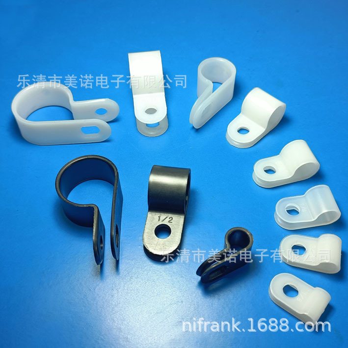 尼龙R型线夹塑料夹U压线电线固定线R厚夹型特线扣常规线扣加厚CC