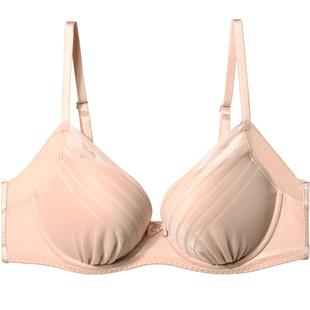 【掌托杯】安莉芳官方奥莱内衣E-BRA光面小胸厚款收副乳聚拢文胸