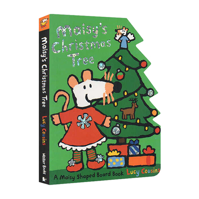 【英文原版】小鼠波波的圣诞树 Maisy Christmas Tree 圣诞节特别款 圣诞树造型纸板书 儿童早教 启蒙认知 图画故事
