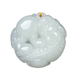 和田玉招财貔貅吊坠男士女款平安扣有求必应挂件皮丘皮休转运项链