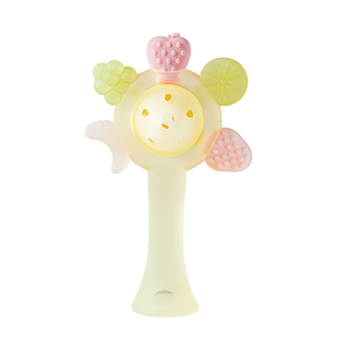 科巢手摇铃牙胶婴儿玩具0到6个月以上宝宝新生儿可啃咬小月龄抓握