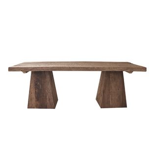 Ni+尼家实木茶桌茶台侘寂风茶室办公室复古风化老木泡茶桌椅组合