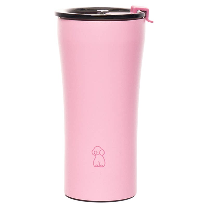 seeu晚樱草随行杯保冷保温杯咖啡杯不锈钢陶瓷涂层内胆水杯460ml