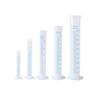 塑料刻度量筒实验室大容量透明加厚塑料量筒50/100/500/1000ml蓝线量筒量杯pp量筒实验器材