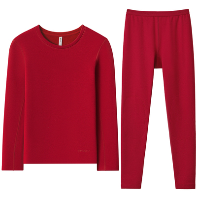 【红色能量】红豆情侣红色保暖内衣男女结婚礼物本命年内裤袜礼盒