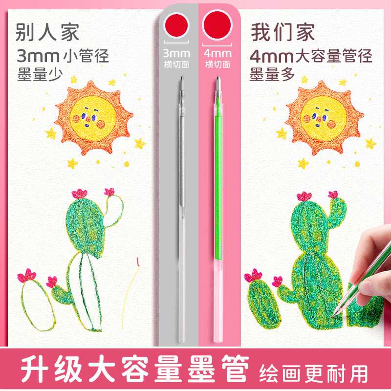 闪光笔啫喱笔荧光标记账彩色亮晶晶珠光中性笔学生用手流沙笔粉闪