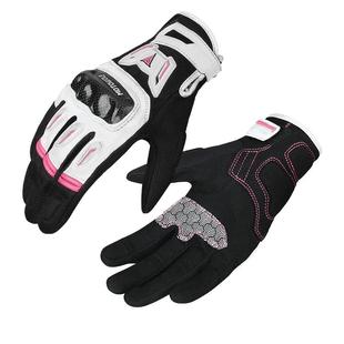 摩多狼手套摩托车骑行四季通勤女款机车防摔全指透气触屏骑车装备