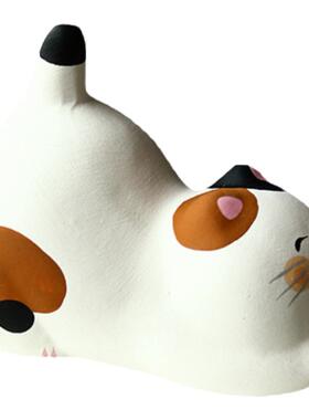 日本进口龙虎堂可爱风陶制摆件