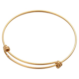 不锈钢钛钢手镯圈空托底托串珠手工diy自制手链环饰品配件材料