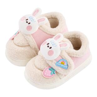 巴拉巴拉儿童拖鞋女童加绒包跟棉鞋男童家居鞋2025秋冬新款可外穿