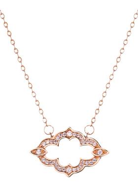 吊坠ins嘻哈风玫瑰金饰品锁骨链