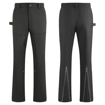 BEVANUP镂空贴片设计微喇长裤