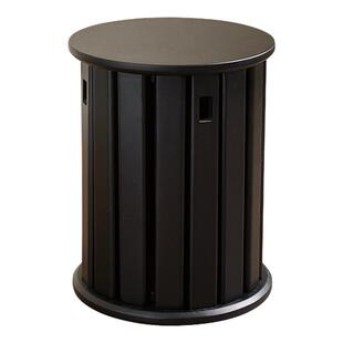 爱必居实木圆凳子可叠放组合凳家用客厅板凳新中式叠叠乐黑色餐凳