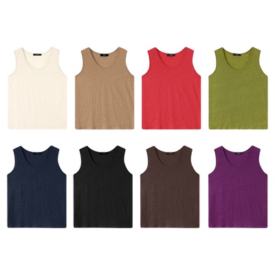 THESOONG亚麻u领吊带背心